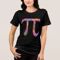 Spring Pi Colourful Floral Pi Symbol T-Shirt