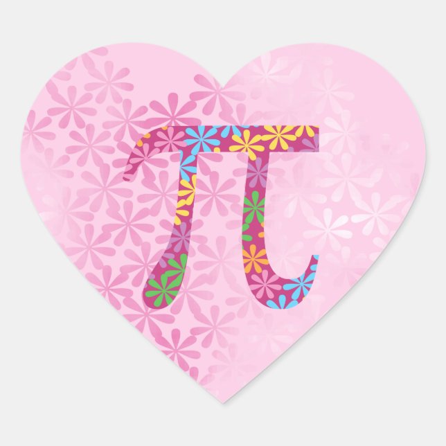 Spring Pi © Symbole floral Pi sur Stickers Rose (Devant)