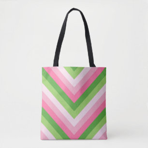 Spring Picnic Chevron Tote Bag