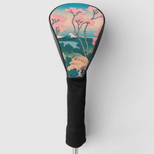 Spring Picnic under Cherry Tree Flowers Mount Fuji Golf Head Cover