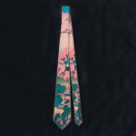 Spring Picnic under Cherry Tree Flowers Mount Fuji Tie<br><div class="desc">Japanese painting of people having a picnic under the cherry trees at spring blossom time,  with Mount Fuji in the distance.</div>