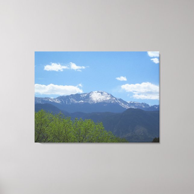 Spring Pikes Peak canvas Print (Front)