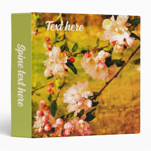 Spring Pink And White Blossoms Art Personalized Binder