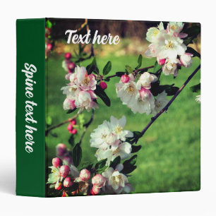Spring Pink And White Blossoms Personalized Binder