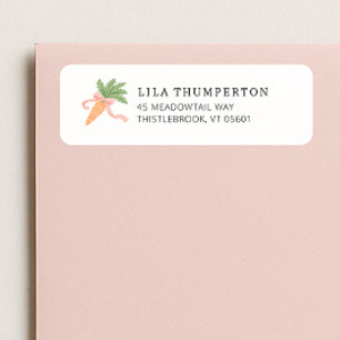 Spring Pink Bow Carrot Modern Minimal Address