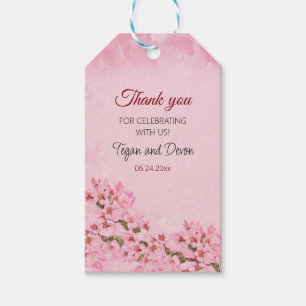 Spring Pink Cherry Blossoms Gift Tags