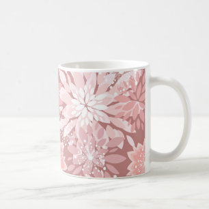 Spring pink flora patterns coffee mug
