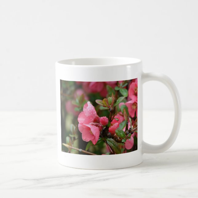 Spring Pink Flowering Quince Coffee Mug (Right)