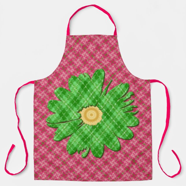 Spring pink n green apron (Front)
