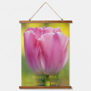 Spring Pink Tulip Tapestries