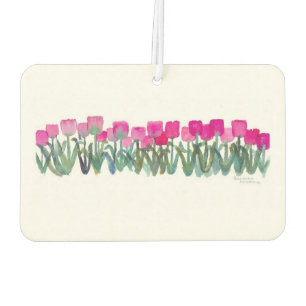 Spring Pink Tulips Air Freshener, New Car Scent Freshener