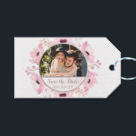 Spring Pinks Watercolor Floral Save The Date Gift Tags<br><div class="desc">Celebrate in style with these stylish and very trendy wedding save the date tags. This design is easy to personalize with your special event wording and your guests will be thrilled when they receive these fabulous tags.</div>