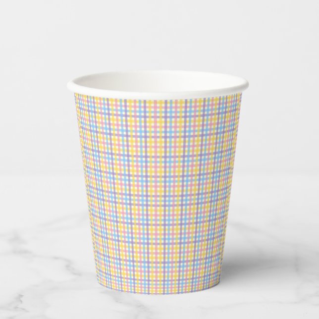 Spring Plaid in Garden Paper Cups (Front)