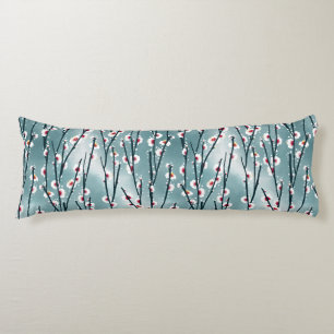 Spring Plum Blossom Floral Pattern Body Pillow