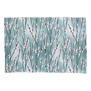 Spring Plum Blossom Floral Pattern Pillowcase