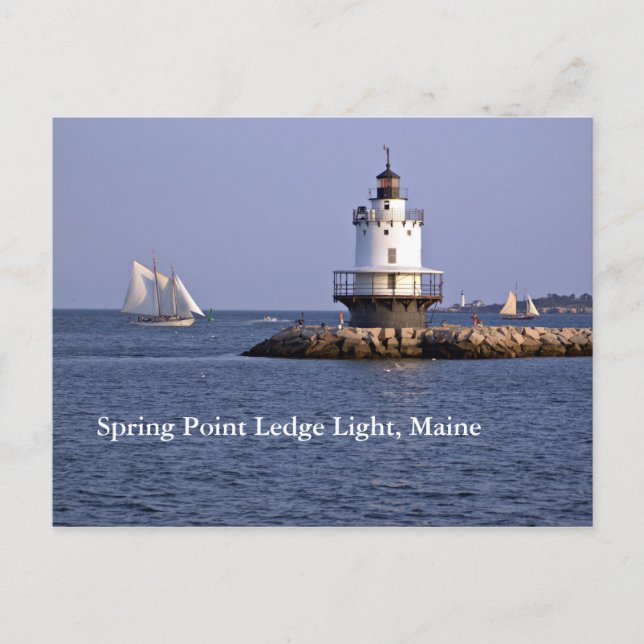 Spring Point Ledge Light postcard (Front)