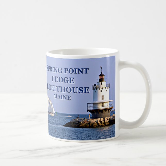Spring Point Ledge Lighthouse, Maine Mug (Right)