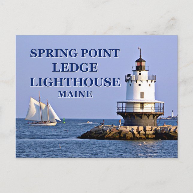 Spring Point Ledge Lighthouse, Maine Postcard (Front)