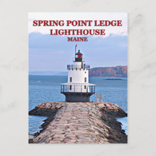 Spring Point Ledge Lighthouse, Maine Postcard