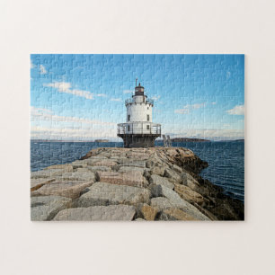 Spring Point Ledge Lighthouse South Portland Maine Jigsaw Puzzle