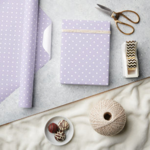 Spring Polka Dots Classic Dusty Lavender Wrapping Paper
