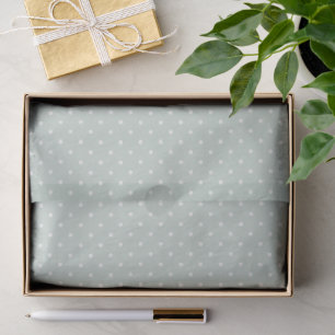 Spring Polka Dots Classic Muted Sage Tissue Paper