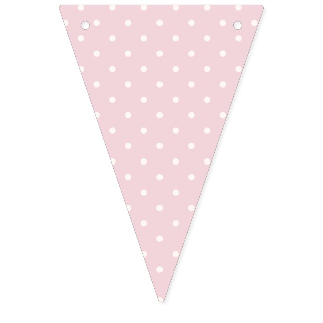 Spring Polka Dots Classic | Soft Blush Bunting Flags (First Flag)