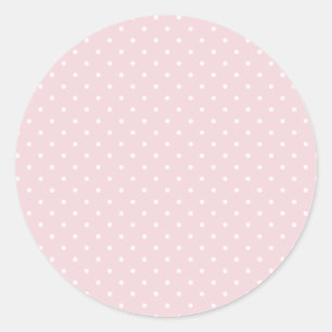 Spring Polka Dots Classic Soft Blush Round Sticker