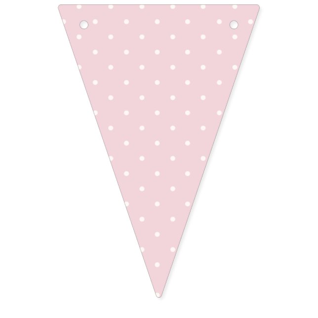 Spring Polka Dots Mcro | Soft Blush Bunting Flags (First Flag)