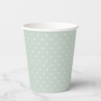 Spring Polka Dots Micro | Muted Sage Paper Cups