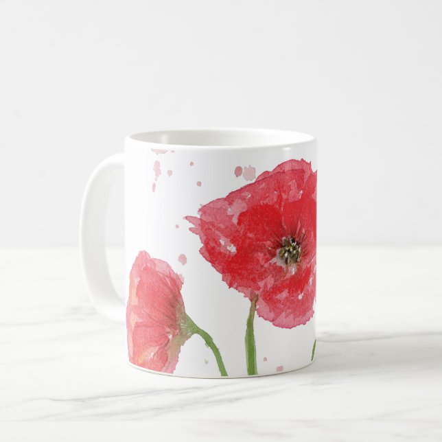 Spring Poppies Coffee Mug (Front Left)