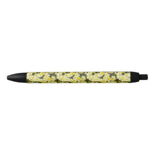 Spring Primroses  Black Ink Pen