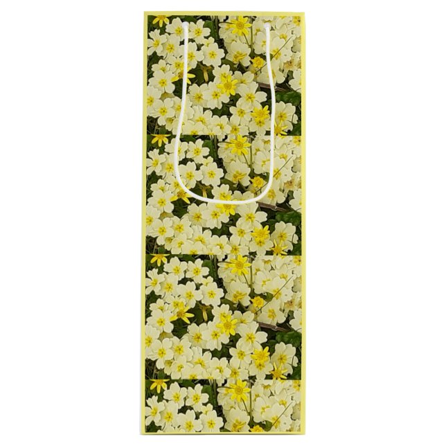 Spring Primroses Wine Gift Bag (Front)