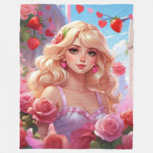 Spring princess  fleece blanket