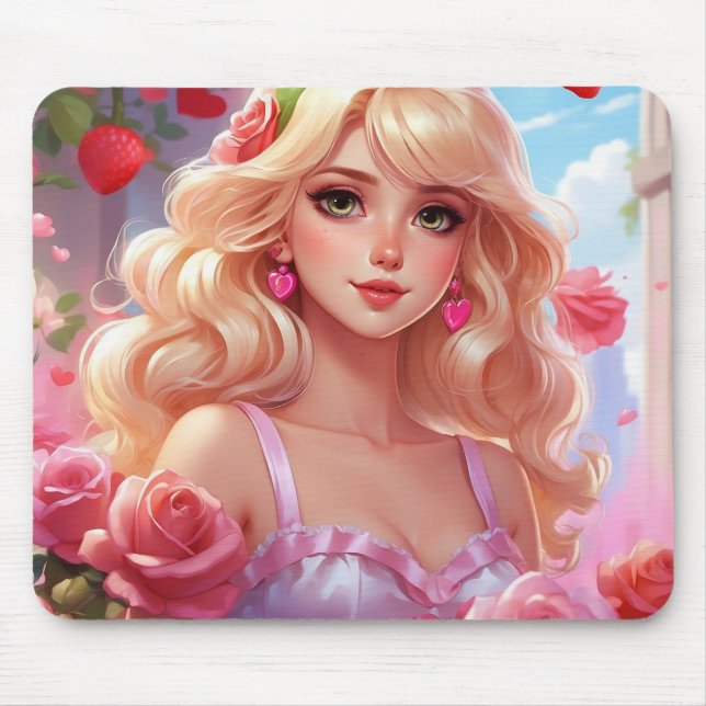 Spring princess  mouse pad (Front)