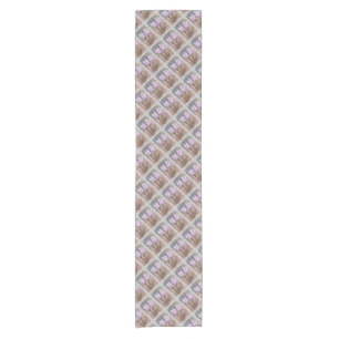 SPRING PURPLE CROCUSES SHORT TABLE RUNNER