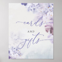 Spring purple dusty blue flowers cards and gifts