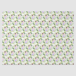 Spring Purple Flowers with Foliage Tissue Paper
