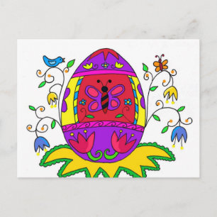 Spring Pysanka Postcard