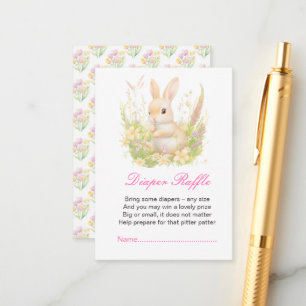 Spring Rabbit Baby Shower Enclosure Card