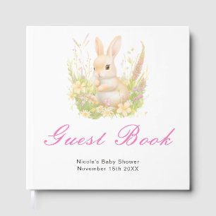 Spring Rabbit Baby Shower Guest Book