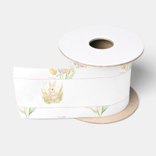 Spring Rabbit Baby Shower Satin Ribbon