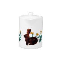 Spring Rabbit Daffodil Art