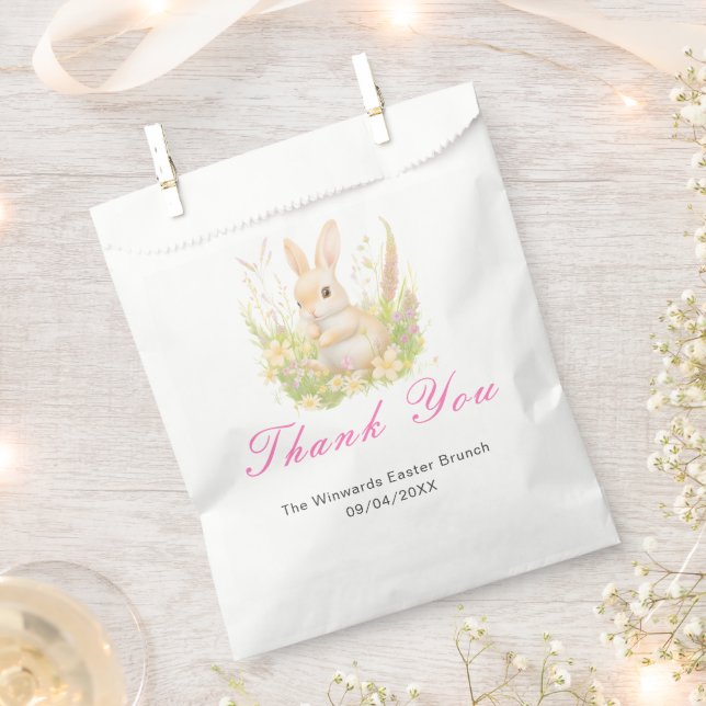 Spring Rabbit Easter Brunch Favour Bag (Clipped)