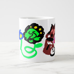 Spring Rabbit love  Large Coffee Mug
