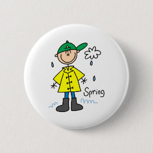 Spring Rain 2 Inch Round Button