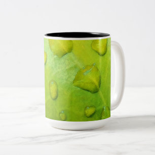 Spring Rain Abstract Two-Tone Coffee Mug