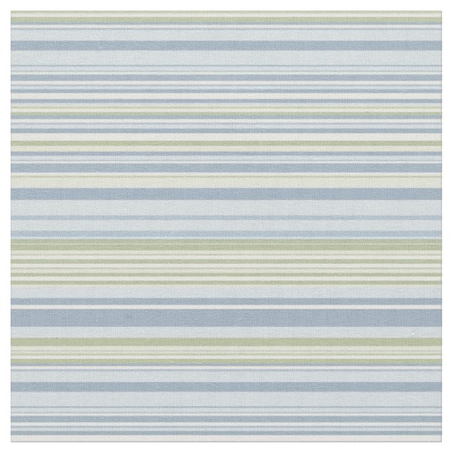 Spring Rain and Tropical Blue Stripes Fabric (Close Up)