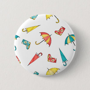 Spring Rain I 2 Inch Round Button