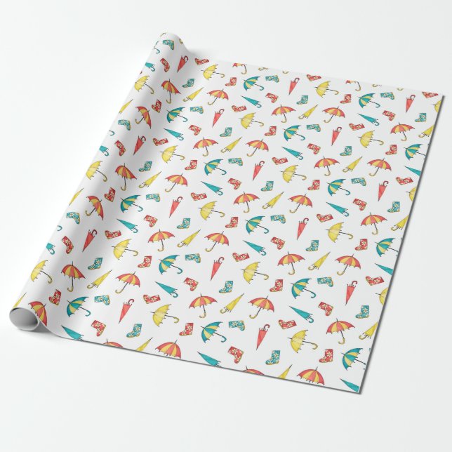 Spring Rain I Wrapping Paper (Unrolled)